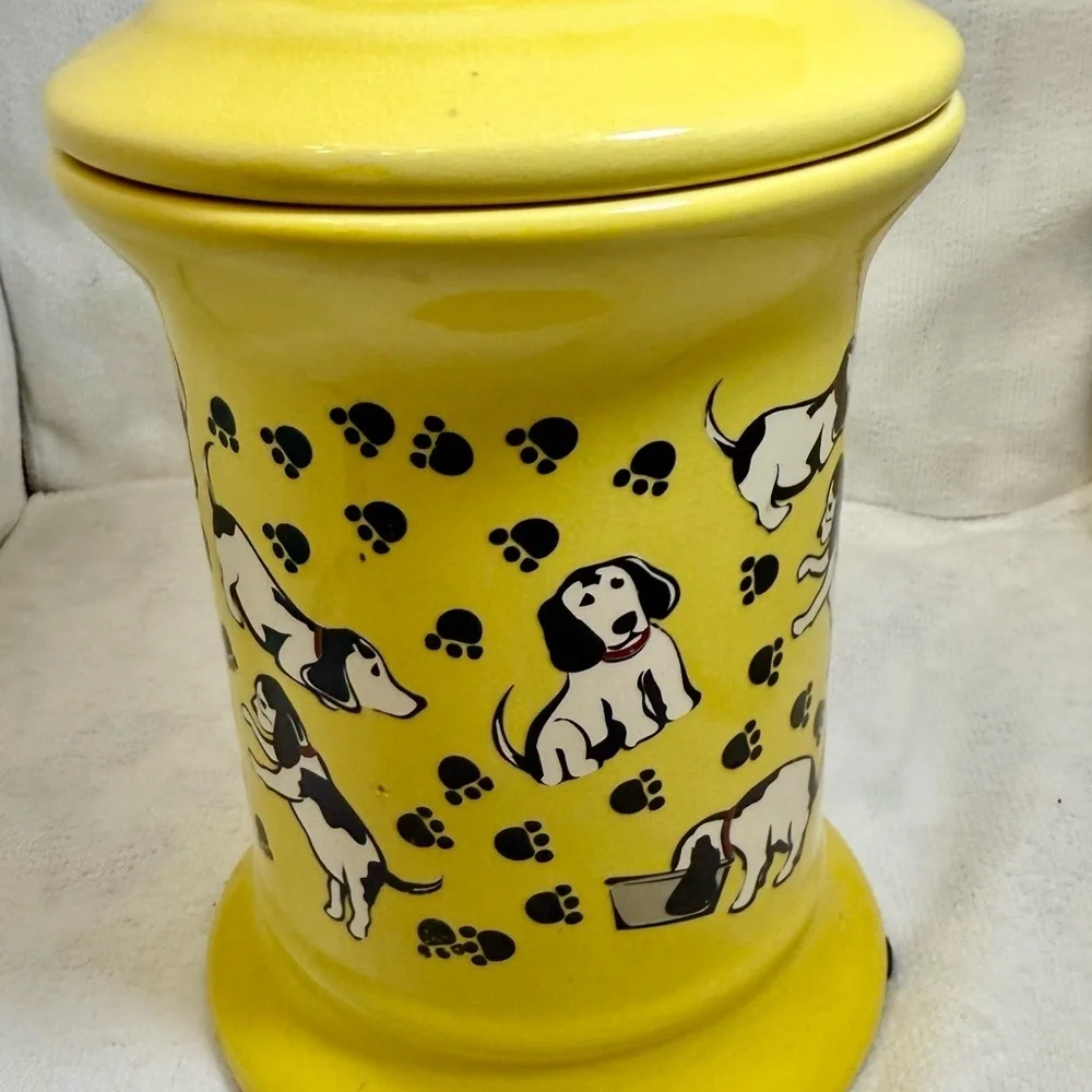 Yellow Dog Treat Jar